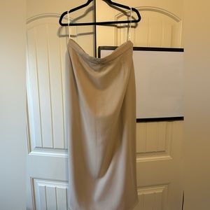 Tan Vintage Pencil Skirt